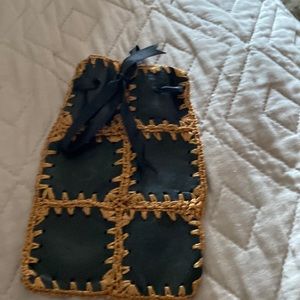 Very stylish  hand made of genuine black leather pocket